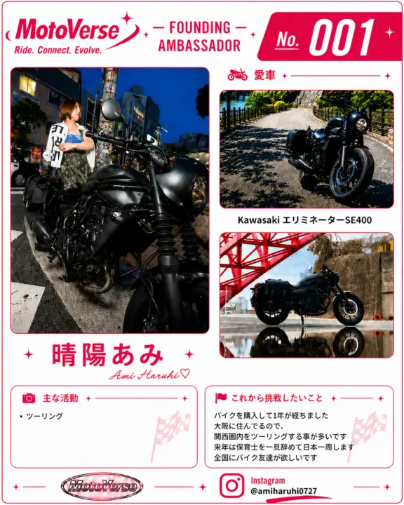 創設アンバサダー No.001 晴陽あみ