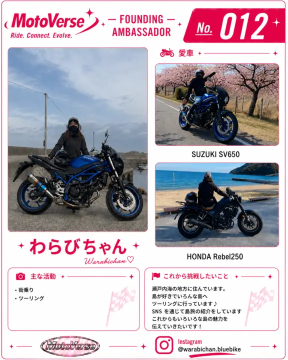 創設アンバサダー No.012 わらびちゃん