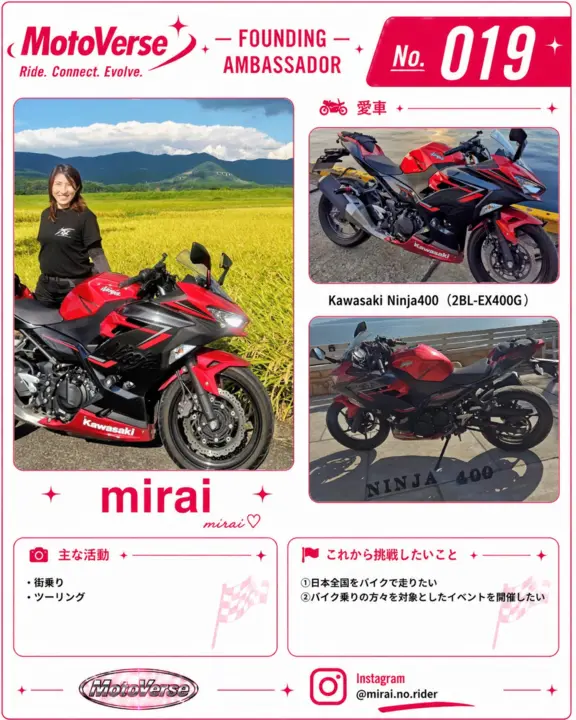 創設アンバサダー No.019 mirai