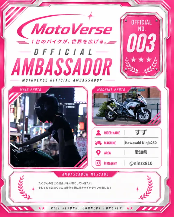 オフィシャルアンバサダー No.003 すず
