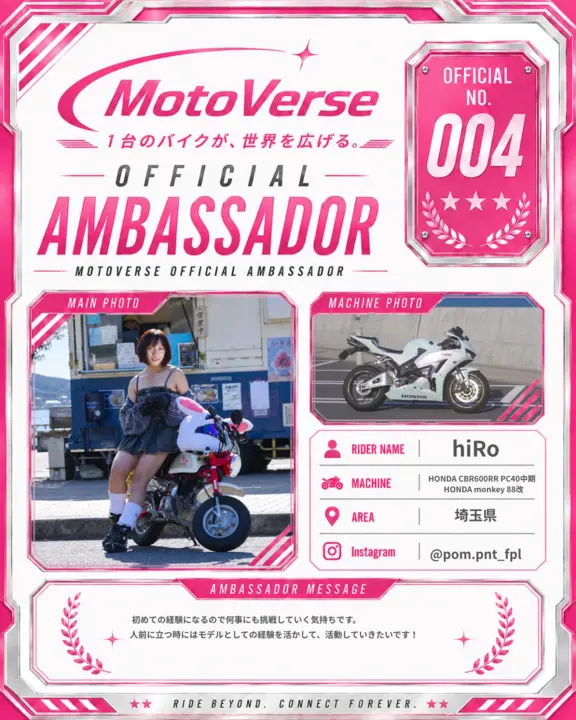 オフィシャルアンバサダー No.004 hiRo