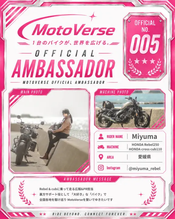 オフィシャルアンバサダー No.005 Miyuma